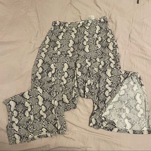 H&m Snake print palazzo pants